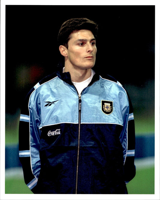 fotografia originale Javier Zanetti tuta Argentina