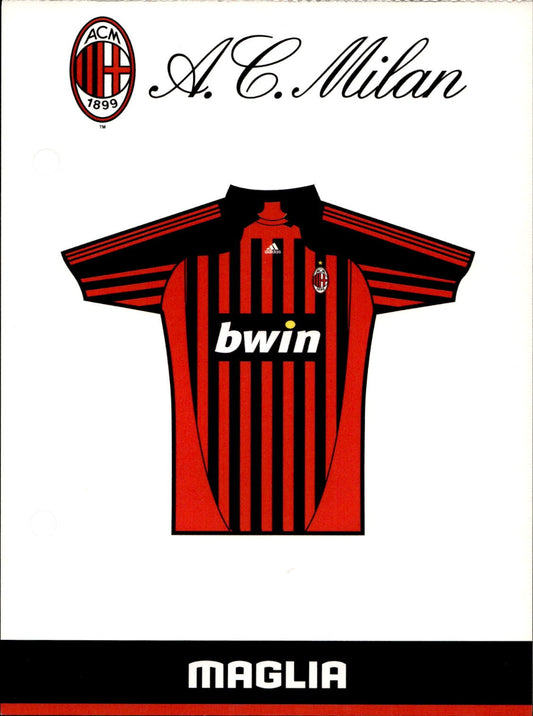 cartolina postcard Calcio da raccoglitore Milan  Maglia