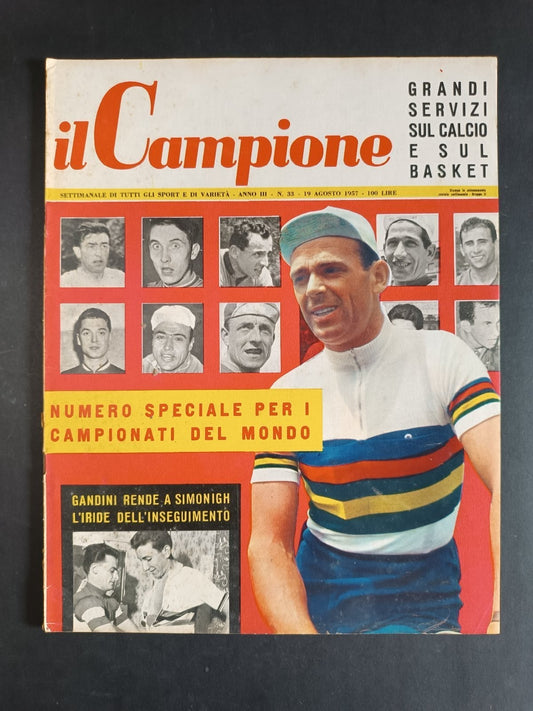 Rivista IL CAMPIONE numero 33 anno 1957 - Campionati del Mondo/Basket