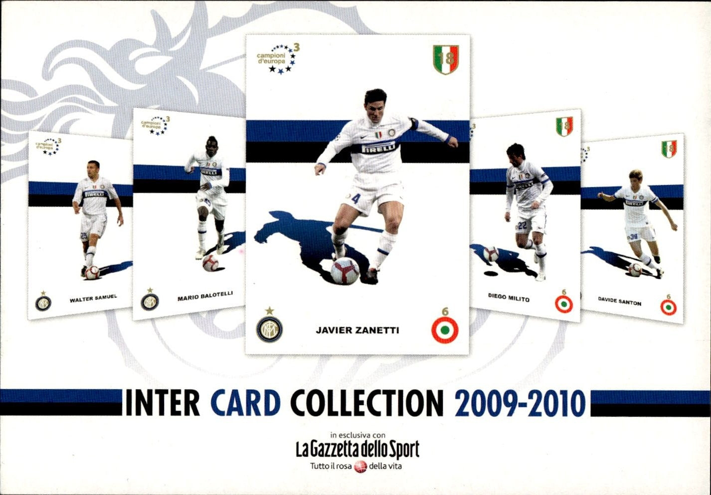 cartolina calciatori Inter card collection2009/10