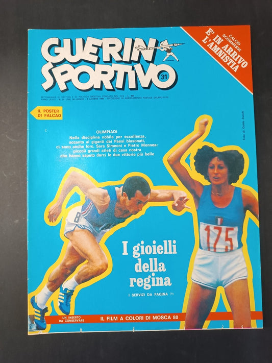 Rivista GUERIN SPORTIVO n 31 - 1980 inserto Film Campionato - Mennea (no poster)