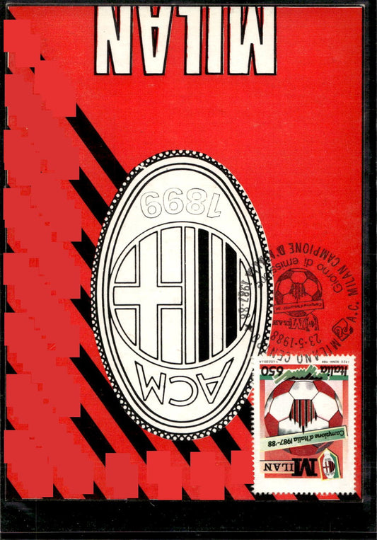 cartolina postcard calcio Milan Milan Campione d'Italia 1992 #675