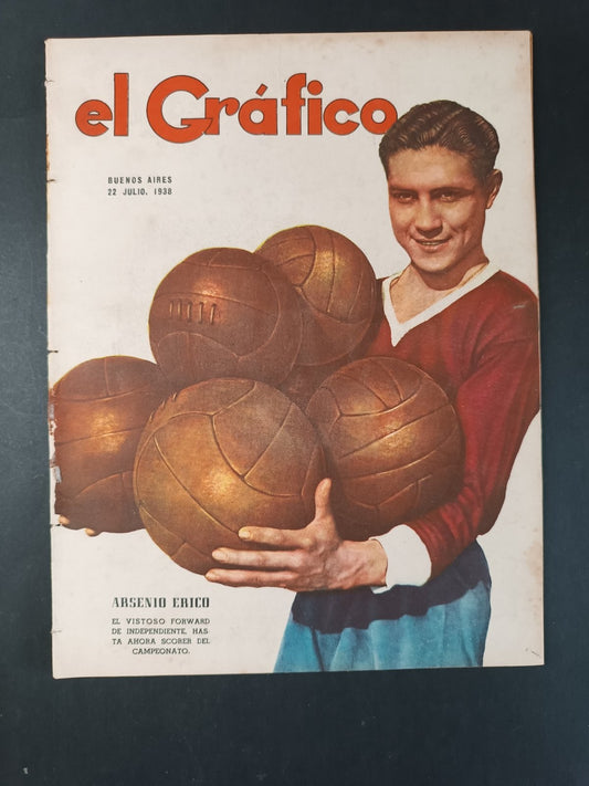 Rivista EL GRAFICO numero 993 anno 1938 Arsenio Erico /Gestring/Jump/Wolfe