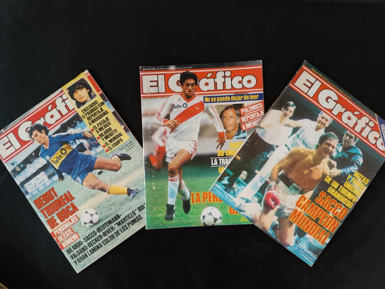 53 riviste annata 1985 El Grafico Maradona, Hagler,  Passerella