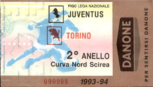 Biglietto stadio Juventus-Torino Lega Nazionale 1993-94