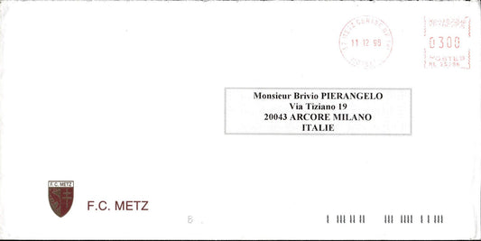 busta primo giorno FC Metz 1996
