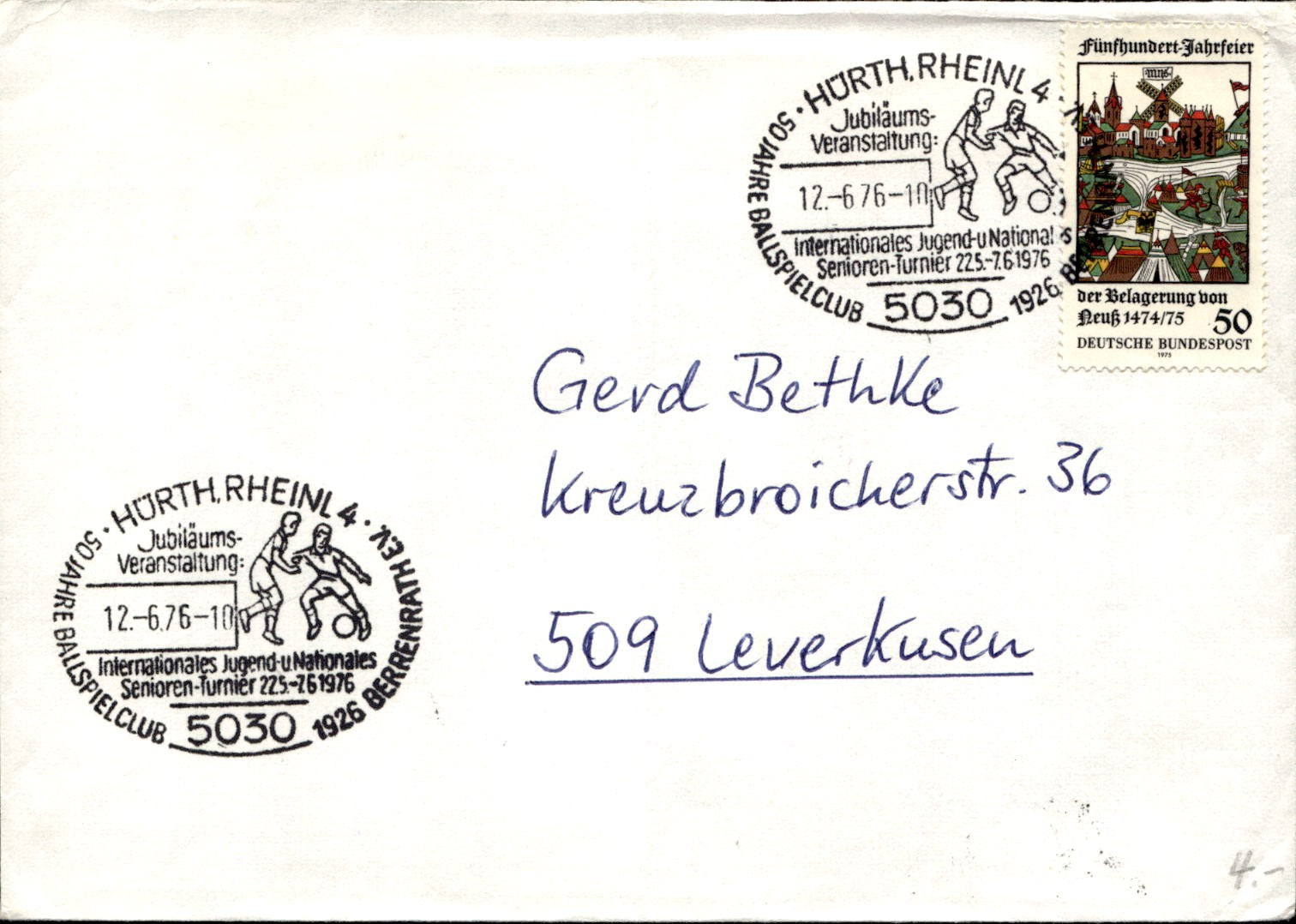 busta primo giorno Berrenrath1976