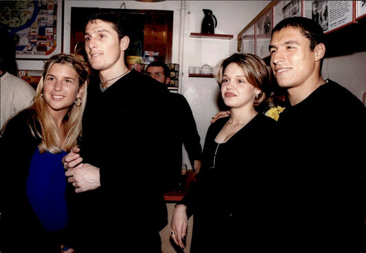 fotografia originale Inter Zanetti PUPI e CORDOBA  and wives