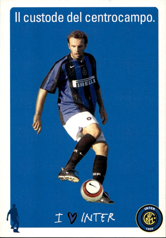 cartolina calciatori Inter Zanetti il custode del centr