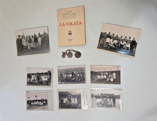 La VOLATA rari cimeli fotografici, medaglie e regolamento 1929 epoca ventennio