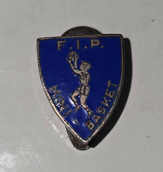 spilla pins originale FIP Mini-Basket anni 60 piedino BARLACCHI