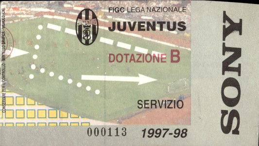 biglietto stadio JUVENTUS 1997/98