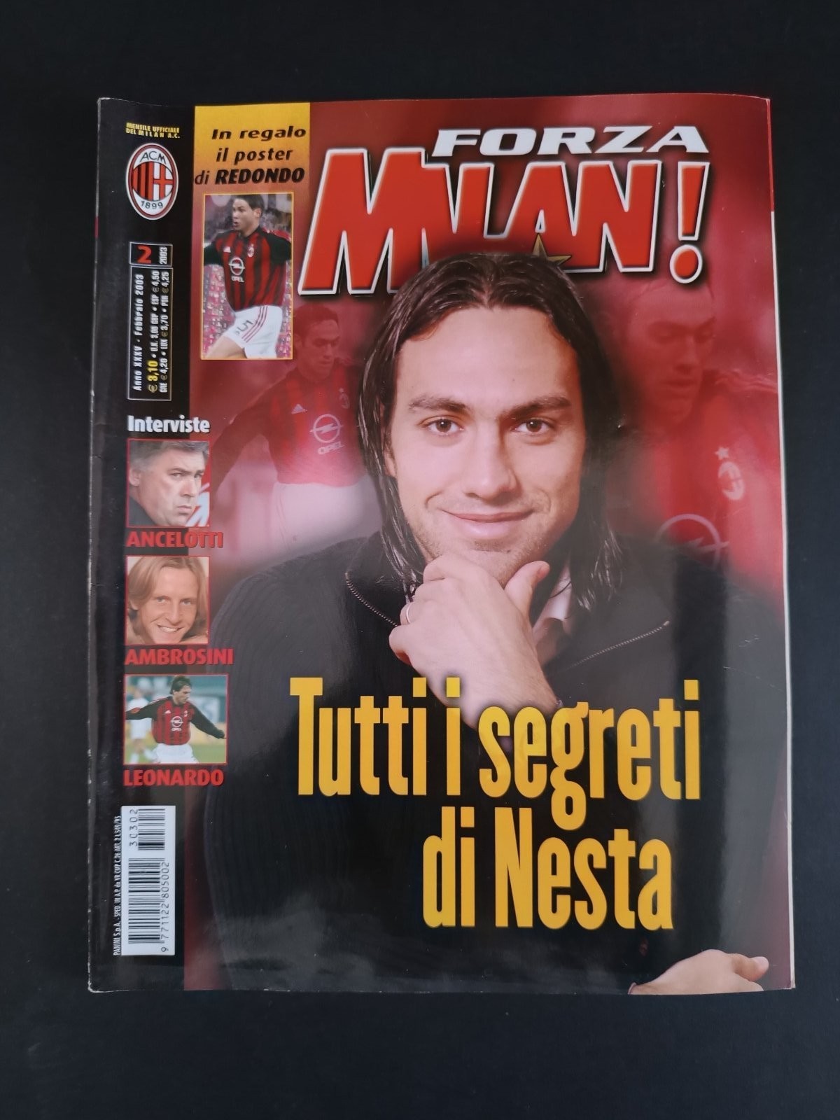 rivista FORZA MILAN - anno 2003 - n 2 Nesta (con poster)