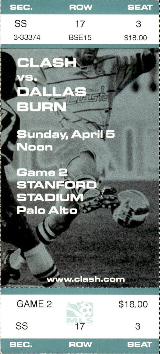 biglietto stadio CLASH VS DALLAS BURN