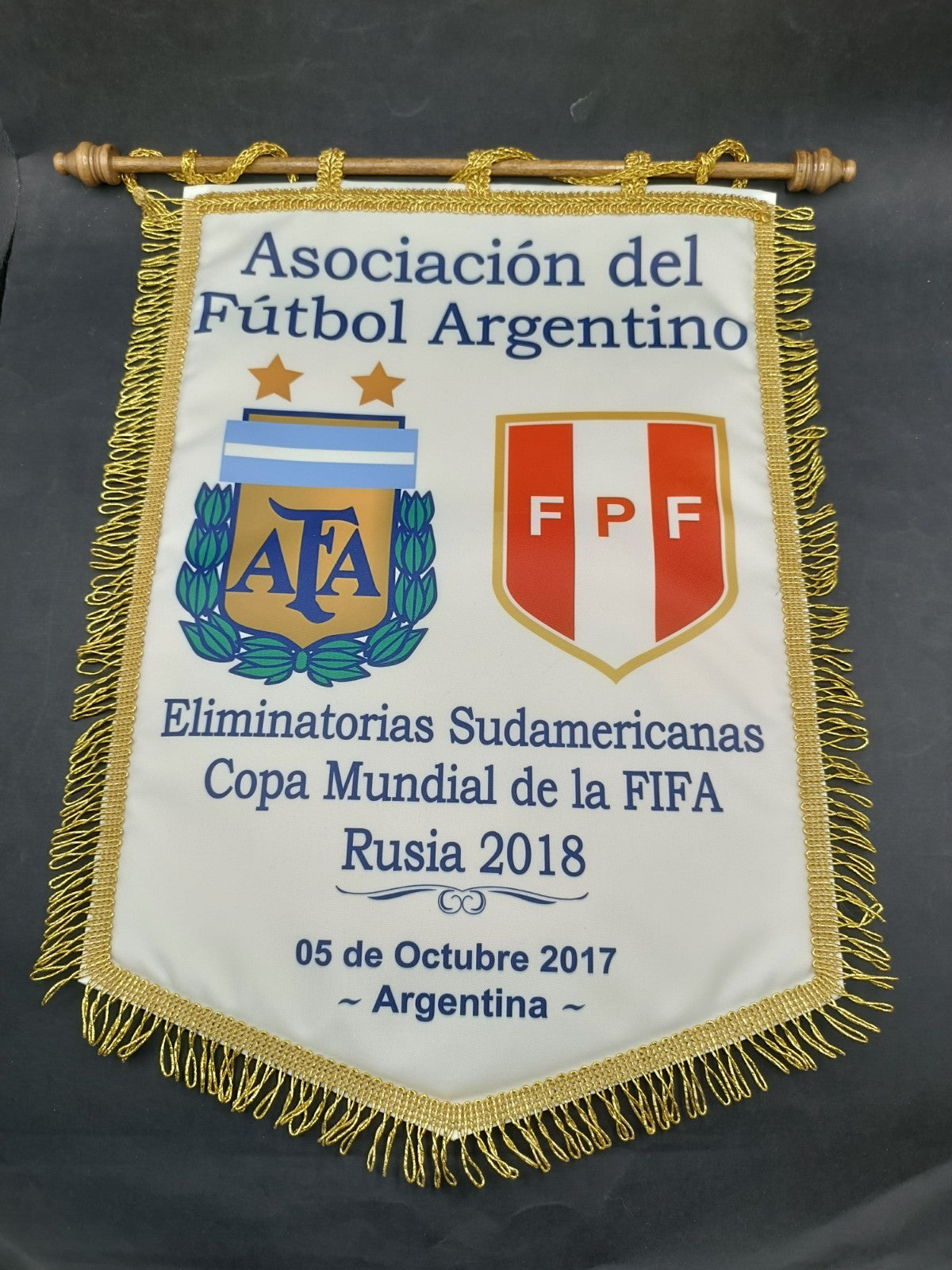 Gagliardetto Pennant Fanion Argentina Peru' qualificazioni Mondiali Russia 2018