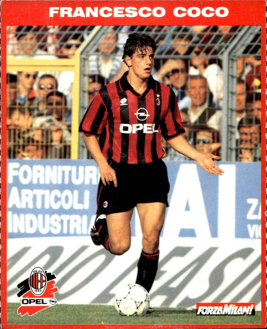 cartolina calciatori F.Coco con Opel Astra