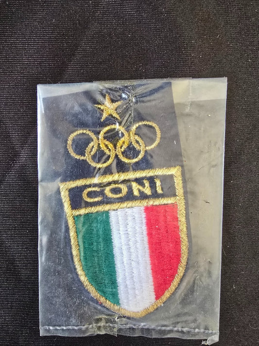 Toppa Ricamata Patch Originale CONI Nazionale Basket Olimpiadi anni 70 imbustata