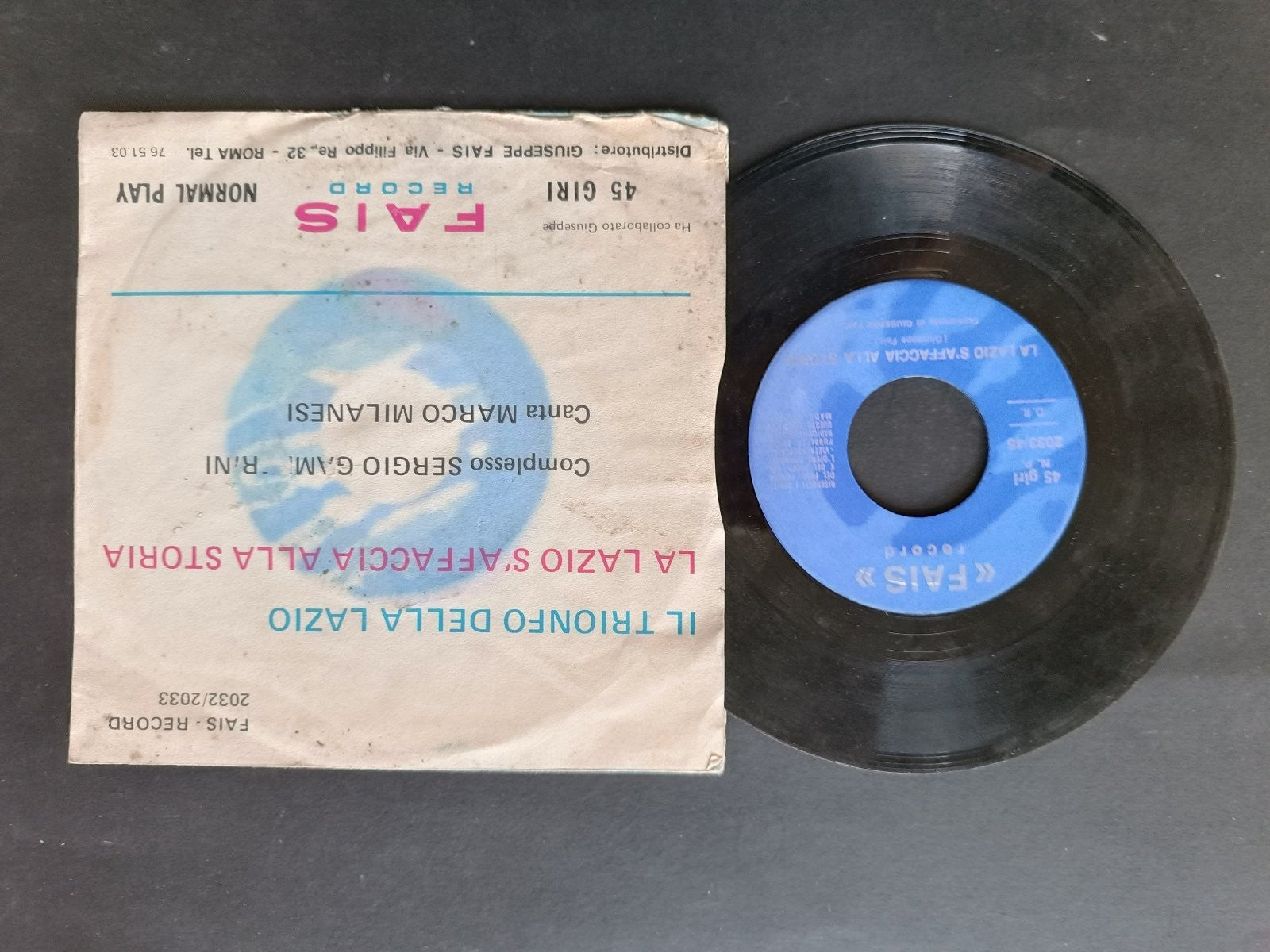 Vinile 45 giri IL TRIONFO DELLA LAZIO