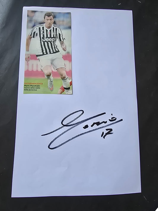Autografo autograph originale su foglietto Mario Mand�uki?