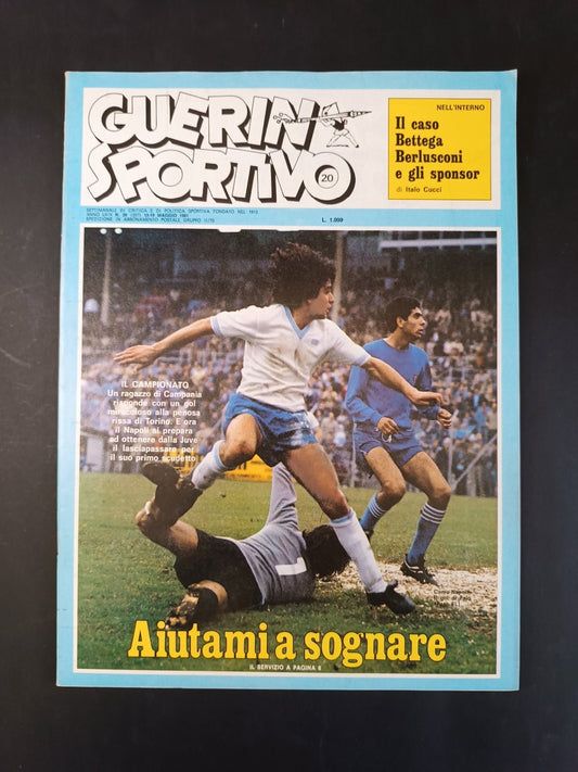 Rivista GUERIN SPORTIVO n 20 - 1981 inserto Film Campionato - Maradona