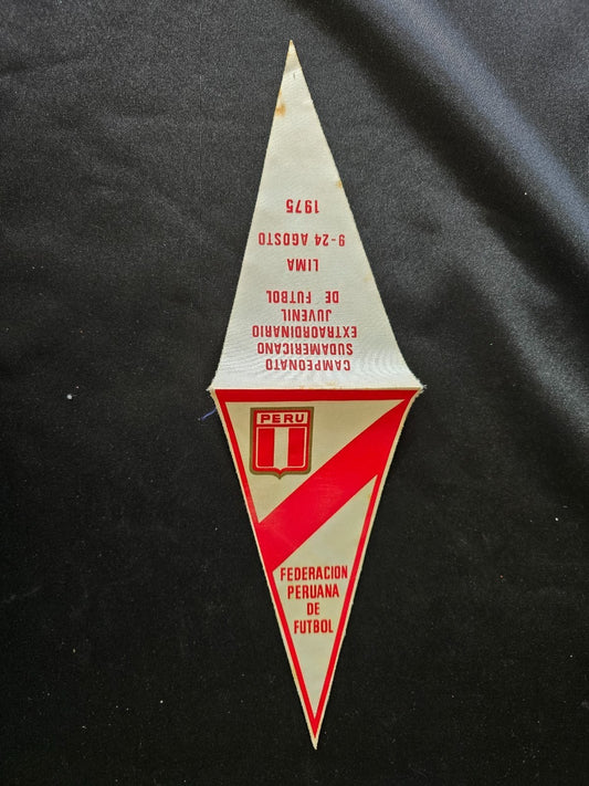 ld Gagliardetto Pennant fanion bander�n federacion PERUANA de futbol 1975 Peru'