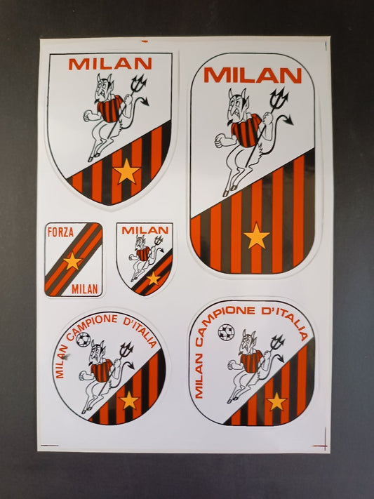 Adesivo MILAN - Composizione adesivi vari Diavolo