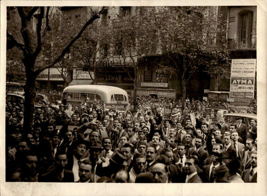 Foto fotografia d'agenzia tifosi partita Argentina-Inghilterra 1951