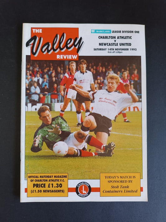programma calcio Charlton Athletic vs Newcastle United 92