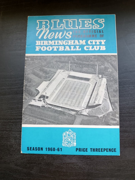 programma calcio Birmingham City season 1960/61