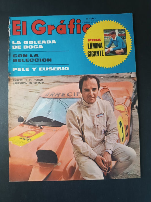 Rivista EL GRAFICO numero 2550  anno 1968 -  Pairetti, Pele y Usebio (no poster)