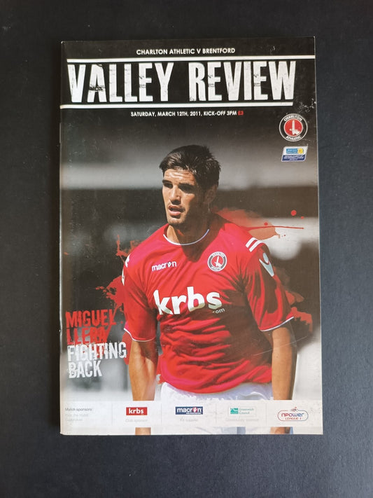 programma calcio Cahrlton Athletic vs Brentford 2011
