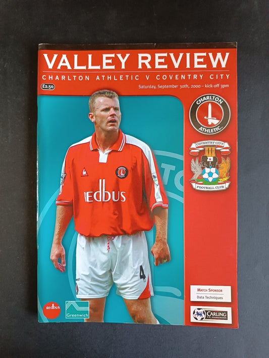 programma calcio Charlton Athletic vs Coventry City 00