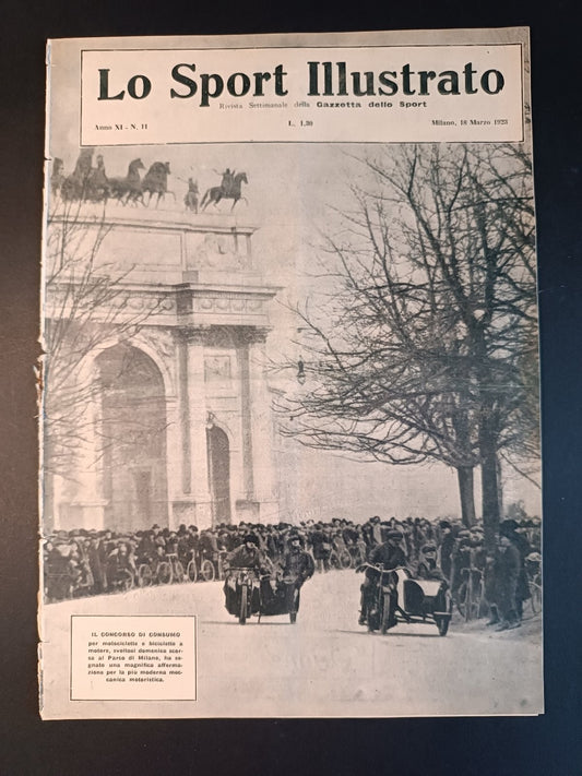 rivista  LO SPORT ILLUSTRATO 1923 n 11