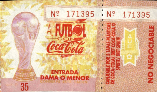 biglietto stadio AL FUTBOL CON COCA COLA N 171395