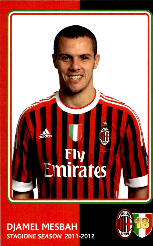 cartolina postcard Calcio Milan 2011-12 - Mesbah