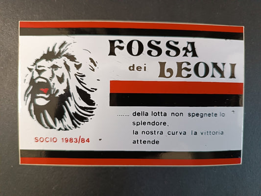 Adesivo MILAN - Fossa dei Leoni Socio 1983-84