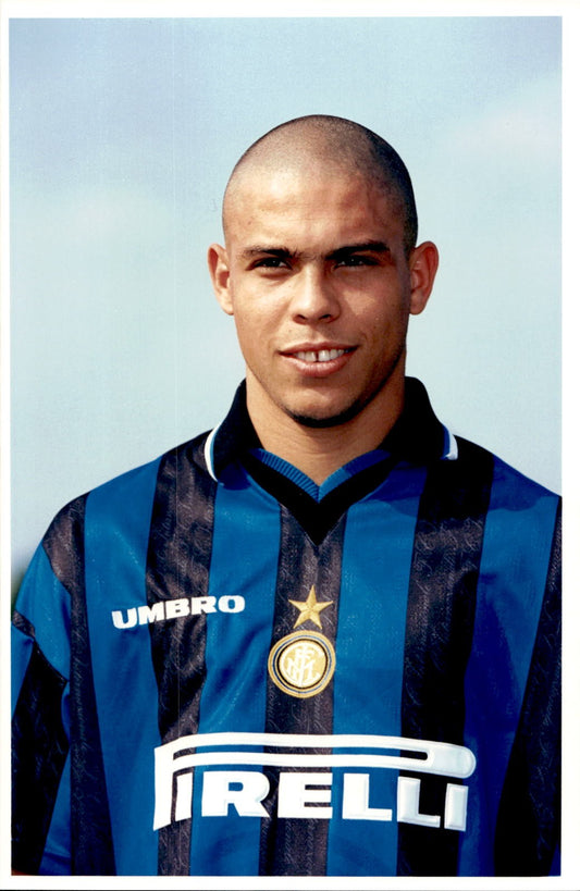 fotografia originale Inter Ronaldo Lu�s Naz�rio de Lima Il FENOMENO 2 inter