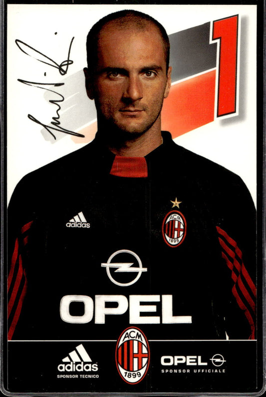 cartolina postcard Calcio Milan sponsor OPEL  Sebastiano Rossi