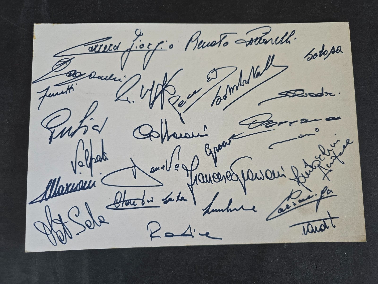 Cartolina Autografi stampati Torino Calcio 1979/80 ufficiale  CORATORO