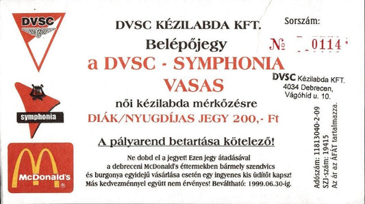 biglietto stadio DVSC vs Symphonia
