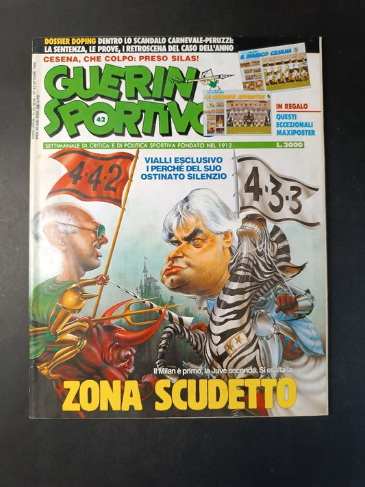 Rivista GUERIN SPORTIVE numero 42 anno 1990 Vialli (con poster)