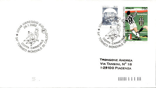 busta primo giorno Coppa carnevale Viareggio 2002