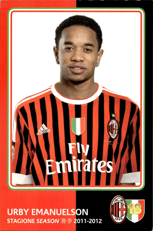 cartolina postcard Calcio Milan 2011-12 - Emanuelson