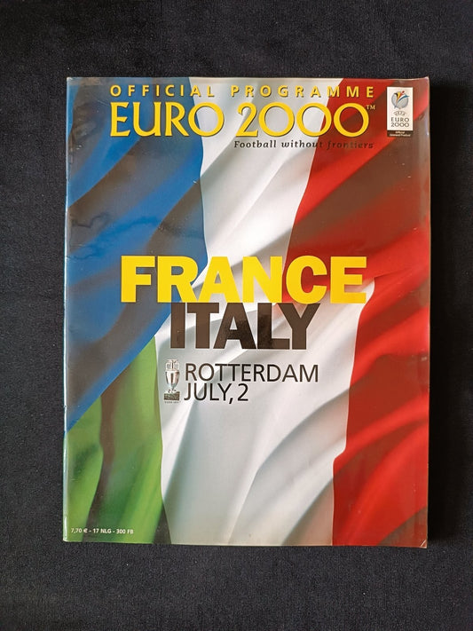 programma ufficiale Euro 2000 Francia Italia 2 luglio