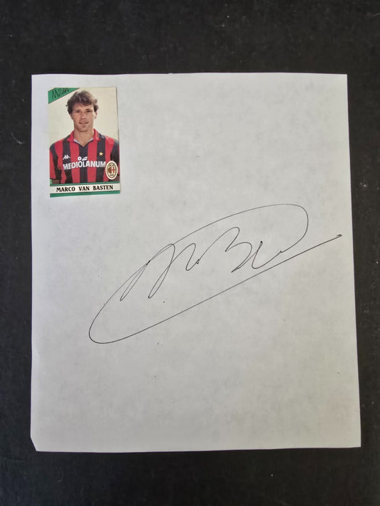Autografo autograph originale su foglietto  MARCO VAN BASTEN