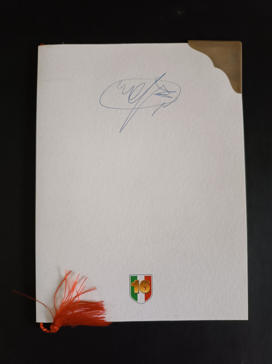 MENU festa 16 scudetto MILAN con foto e ferma foto personalizzato in argento