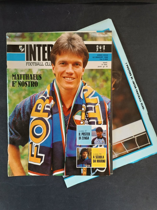 rivista Inter Football Club 1988 anno XXVII nr 5 1988 Matthaeus poster  Zenga