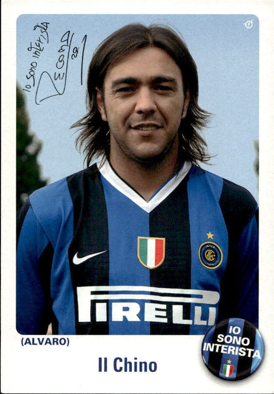Cartolina calciatore Inter �lvaro Recoba con autografo stampato