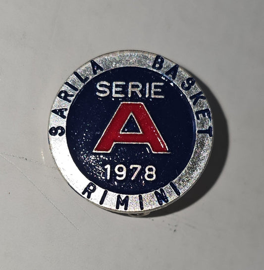 spilla pins originale SARILA BASKET RIMINI serie A 1978 pallacanestro