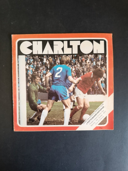 programma calcio Charlton Athletic vs Tottenham H. 1977
